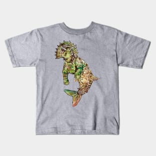 Mer-Triceratops Kids T-Shirt